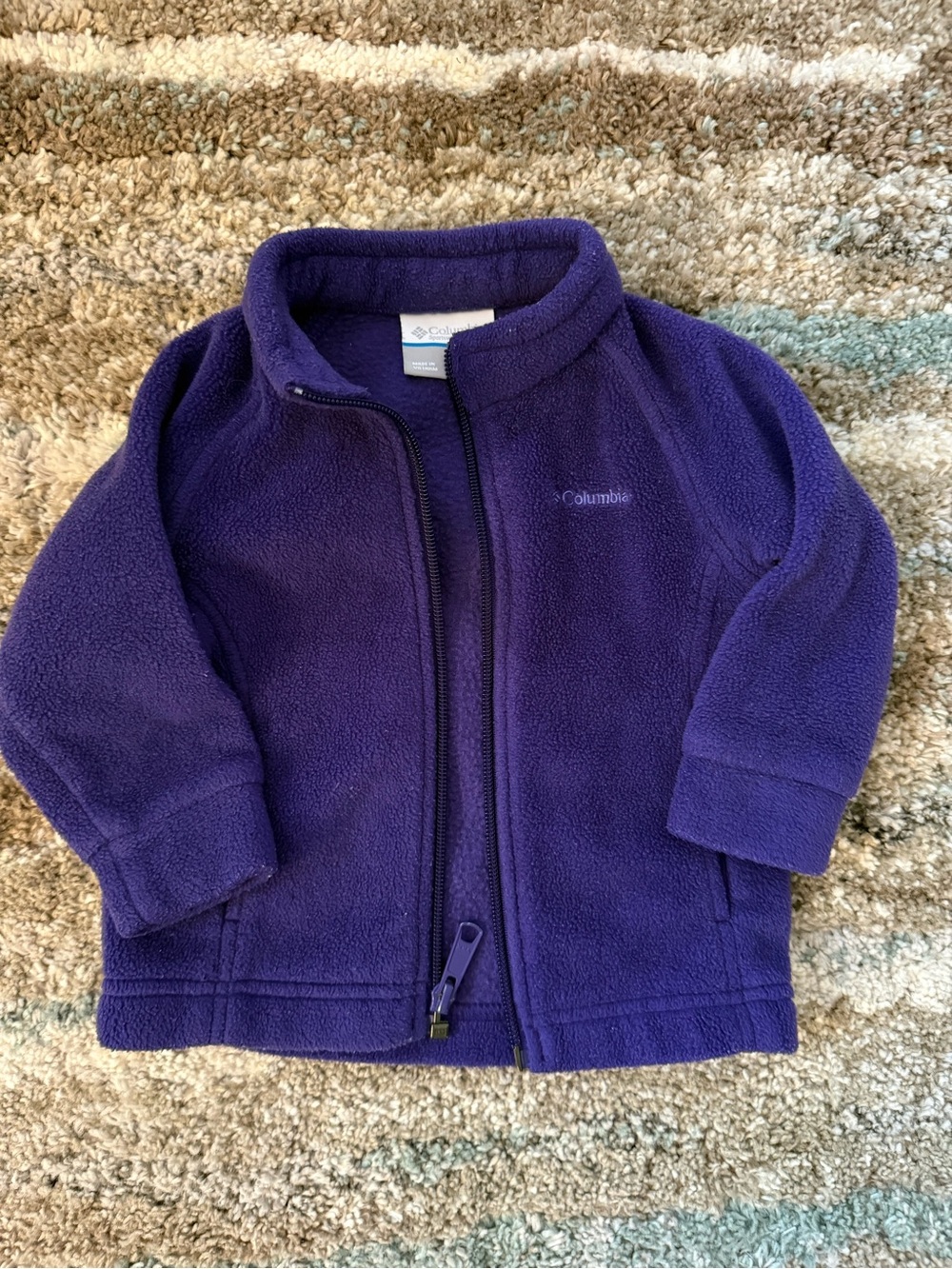 Columbia Kids Purple Full-Zip Fleece Jacket